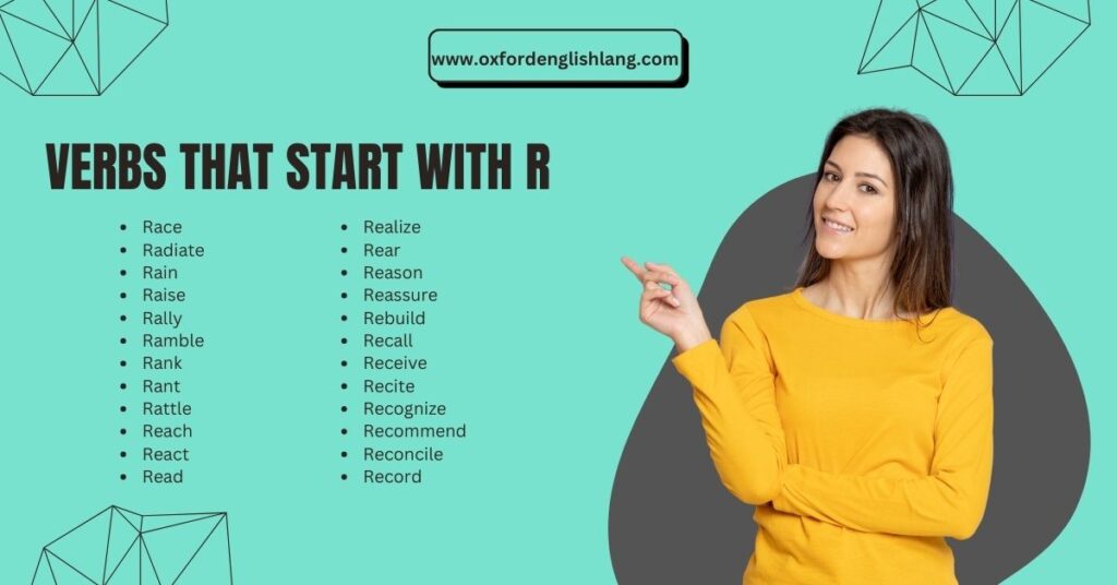 Verbs That Start With R