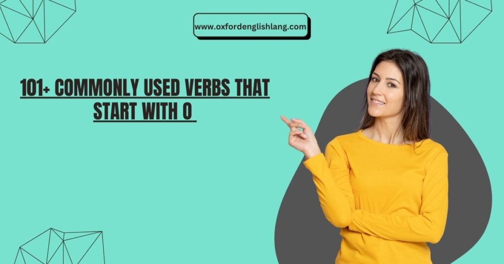 Verbs That Start With O